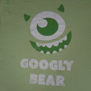 DISNEY MONSTERS INC GOOGLY BEAR MIKE WAZOWSKI GREEN 2XL T-SHIRT L359